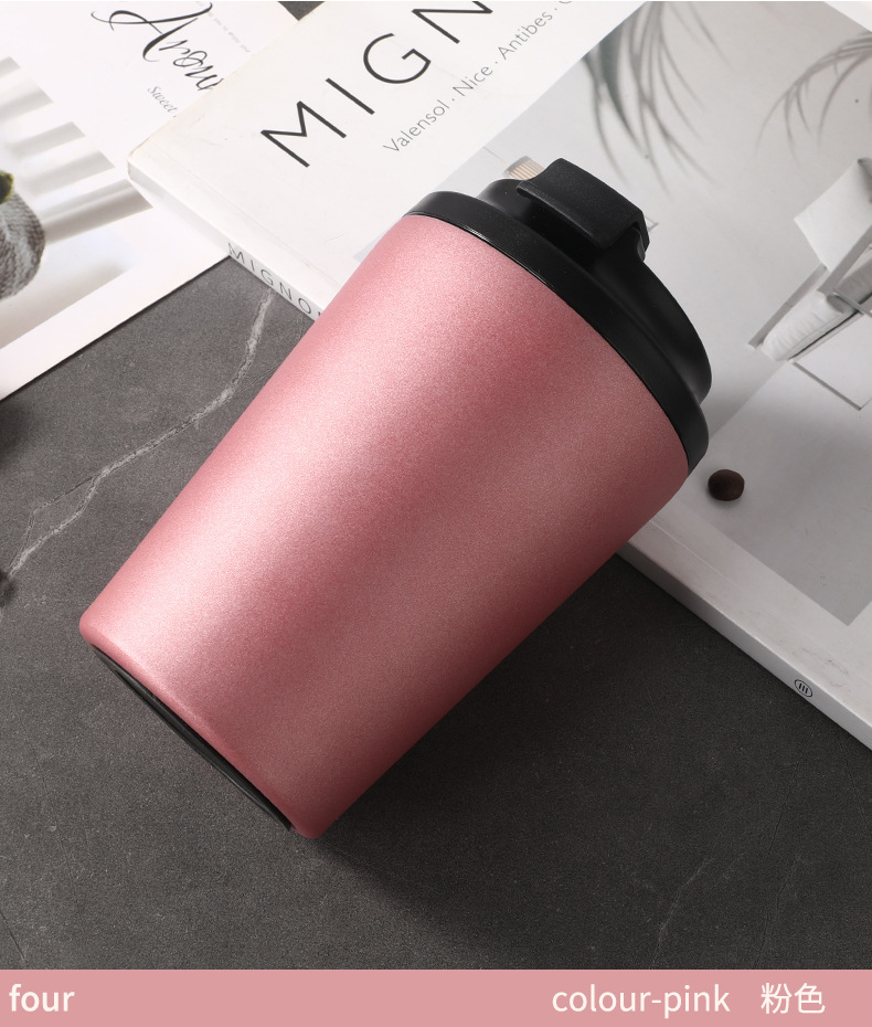 跨境真空304不锈钢咖啡杯时尚车载汽车杯随行杯保温杯可印制logo详情12