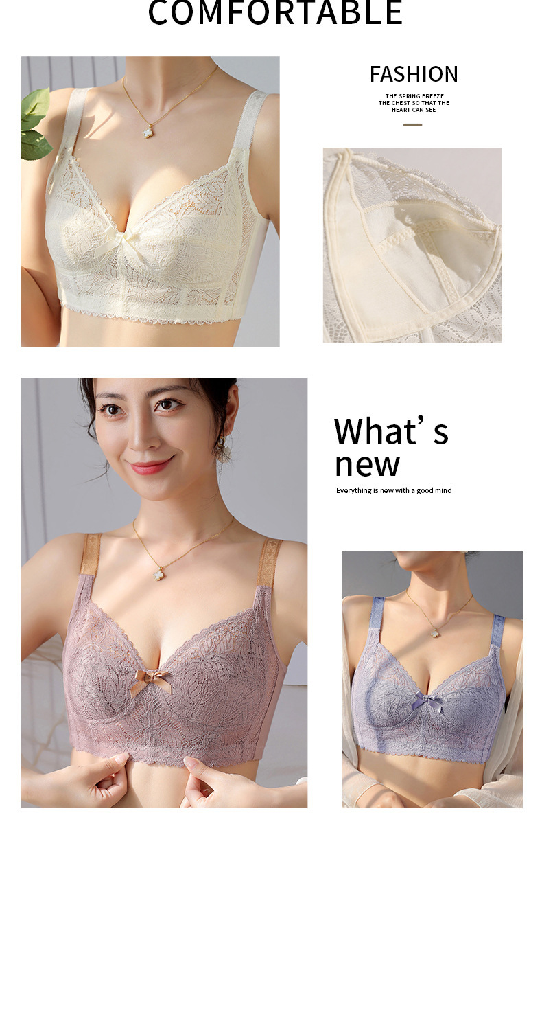 天猫爆款内衣女大胸显小文胸无钢圈超薄款收副乳防下垂夏季调整型详情20