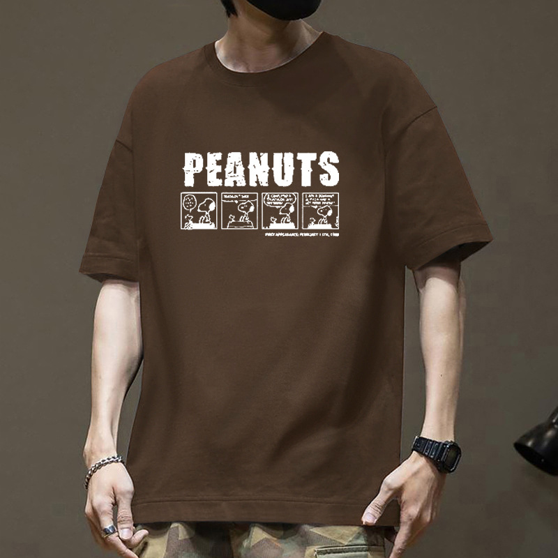 Pound 100% algodón camiseta de manga corta para hombres diseño de verano sentido transpirable cómodo ins moda para chicos holgada para hombres pic 16