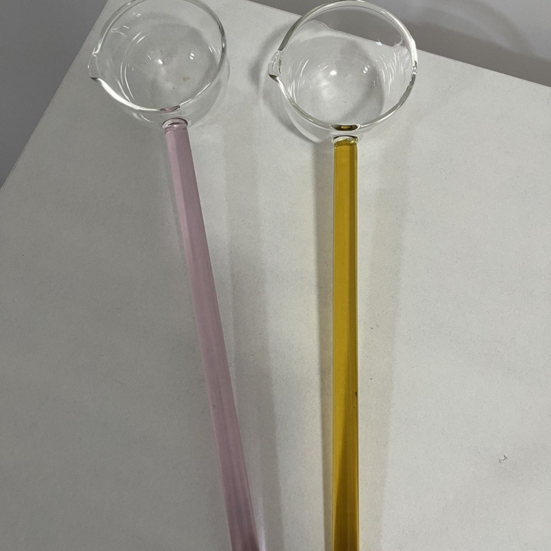 高硼硅耐热玻璃汤勺玻璃勺热油勺可以直接明火加热的勺详情11