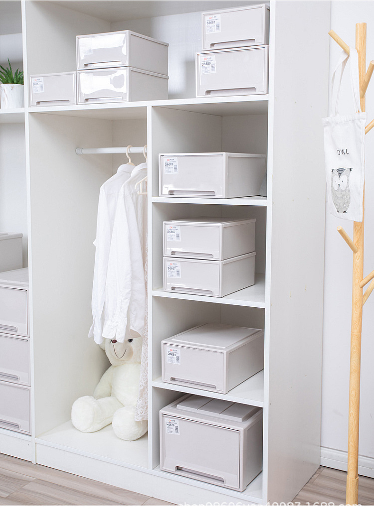 Wholesale thickened drawer storage cabinets, drawer-type storage and organization boxes, household clothing storage boxes, transparent shoe boxes pic 17