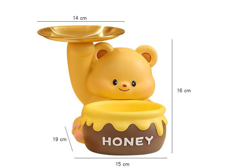 Cute butter bear, entrance door key storage, foyer ornaments, living room home, shoe cabinet, new home decoration pic 9