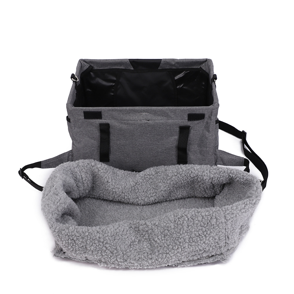 Rongka Pet Cross-border Pet Car Seats, pet car supplies, lamb fleece warmth, comfortable pet beds for cats and dogs, pet bags pic 4