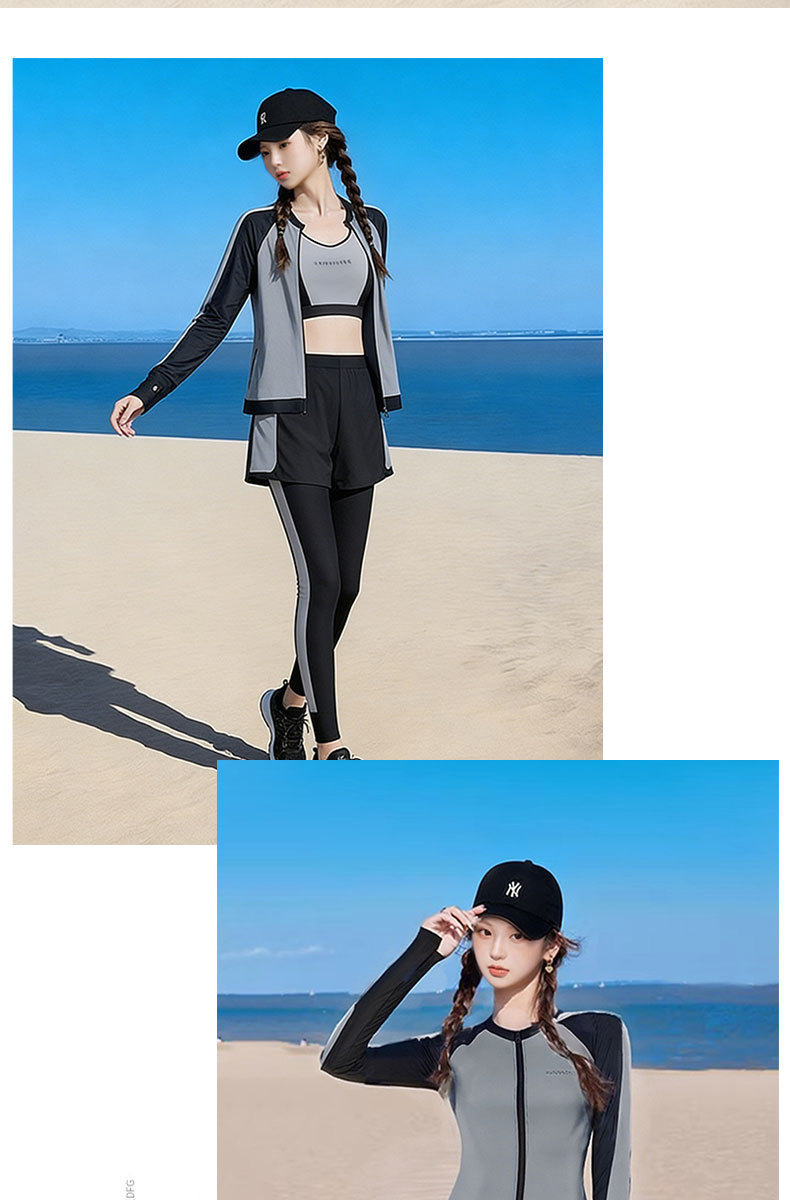 2026新款泳衣女分体五件套保守浮潜防晒长袖裤水母运动冲浪套装125357详情11