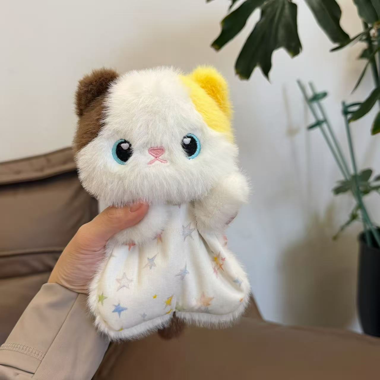 Little bean bag, soothing little fox doll table companion, plush toy, cute doll pendant, heartwarming birthday gift pic 1