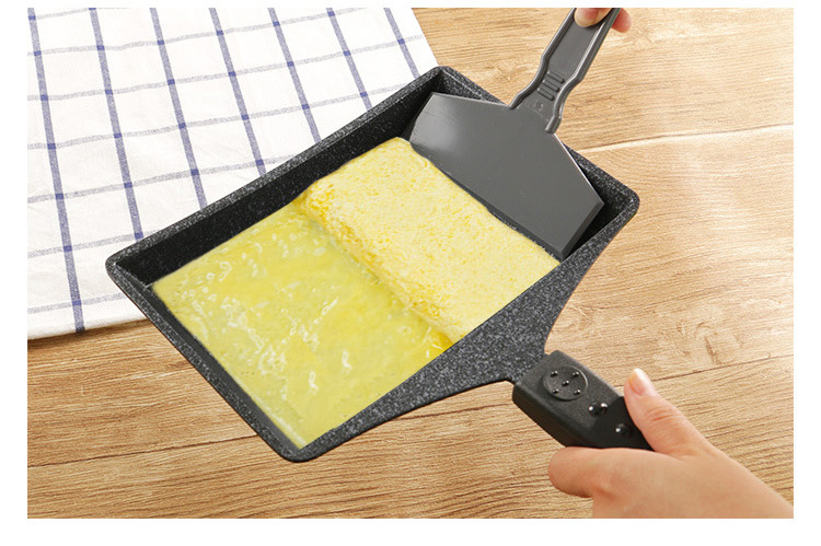 Korean okja soo, thick omelette, non-stick mica stone pan, Japanese egg roll pan, omelette pan, omelette maker, omelette pancake pic 16
