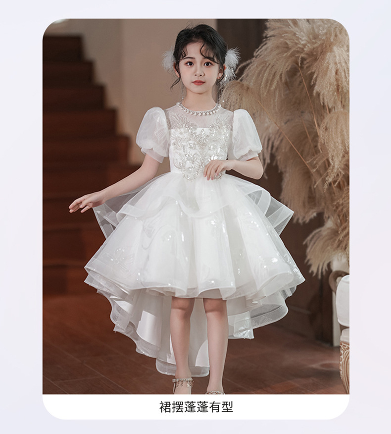 花童婚礼小女孩公主裙燕尾演出服夏2025新款小主持人女童高端礼服详情10