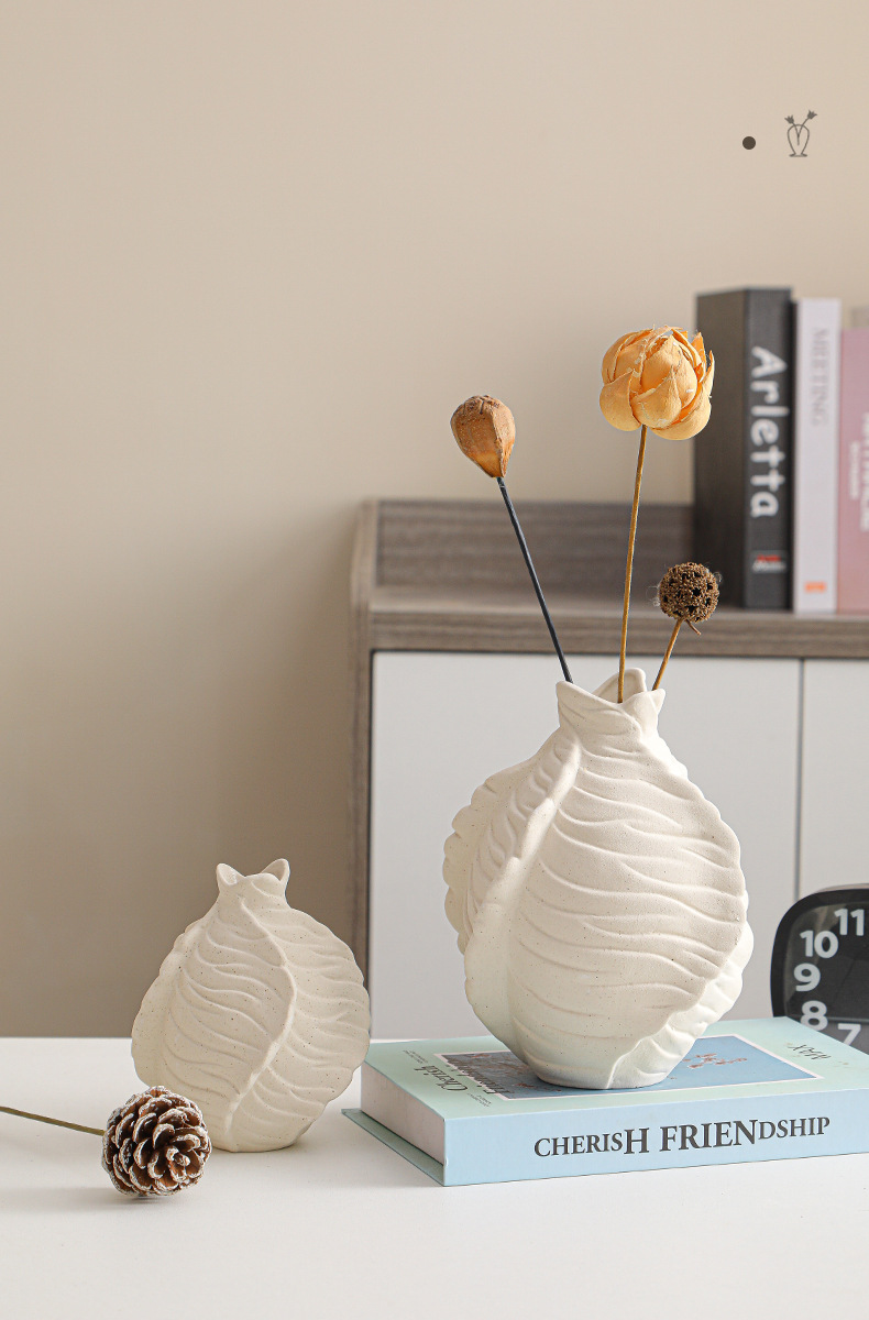 2026 New Nordic ceramic vases, simple flower arrangement vases, home living room decoration ornaments, creative vases, cross-border wholesale pic 8