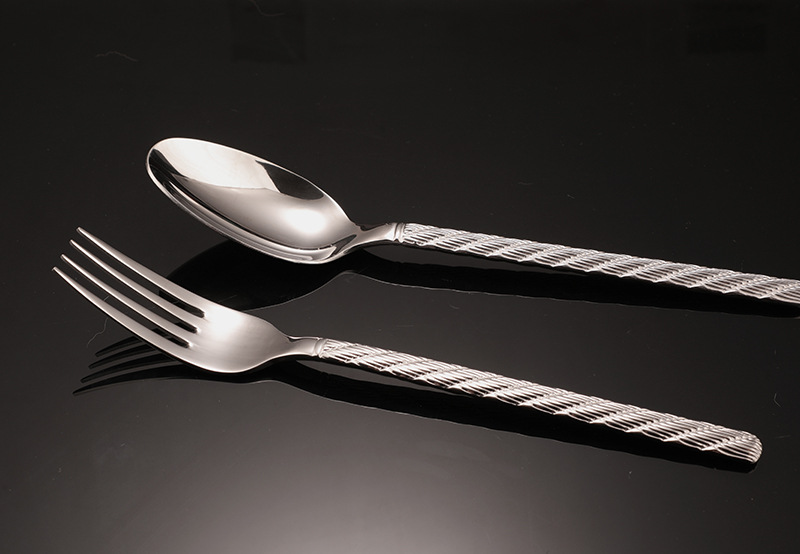 304不锈钢餐具甜品叉牛排西餐套装刀叉高级感麻花餐叉麻绳刀叉勺详情5