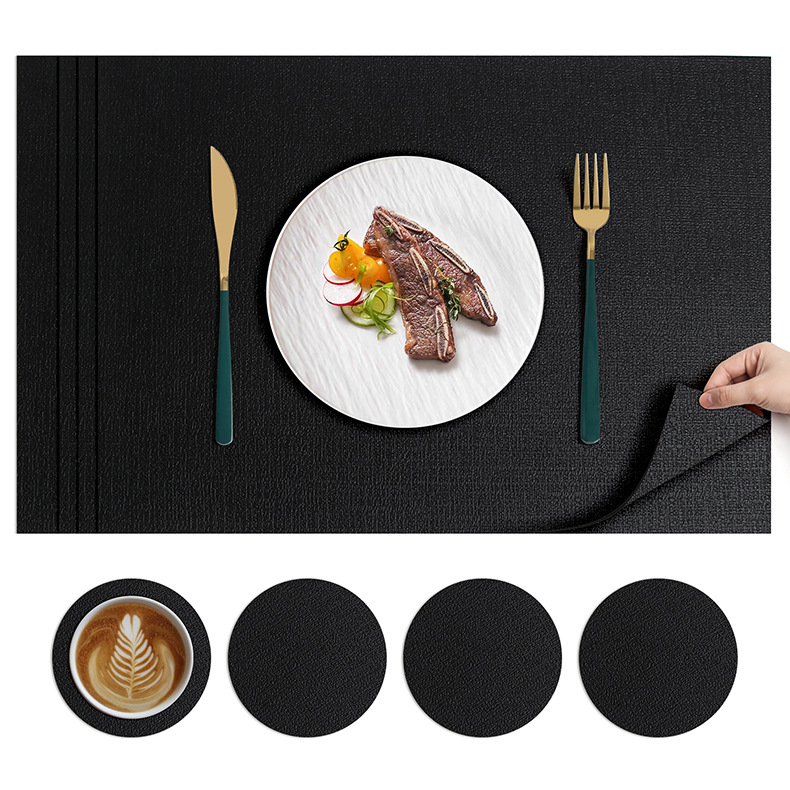 北欧ins风餐垫皮革桌垫防烫垫餐桌隔热垫碗垫高级感餐盘垫茶杯垫详情43