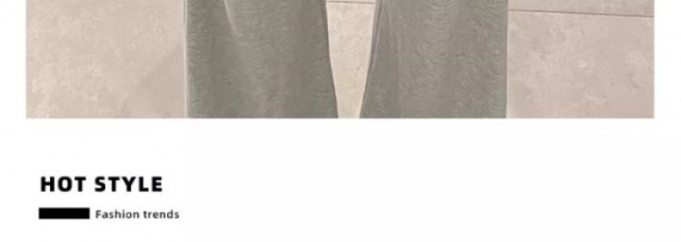 灰色翻腰微喇叭裤女夏季薄款垂感裸感云朵裤小个子显瘦休闲运动裤详情13