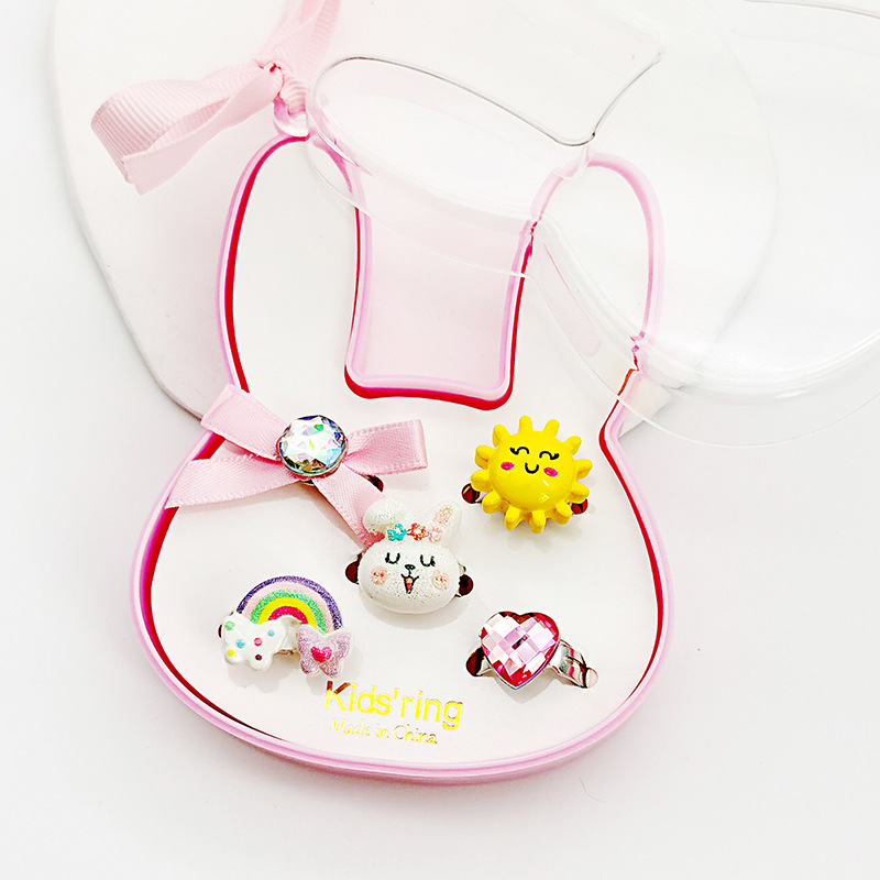 【可以】新品儿童卡通戒指可调节树脂戒指幼儿园生日礼物玩具饰品详情11