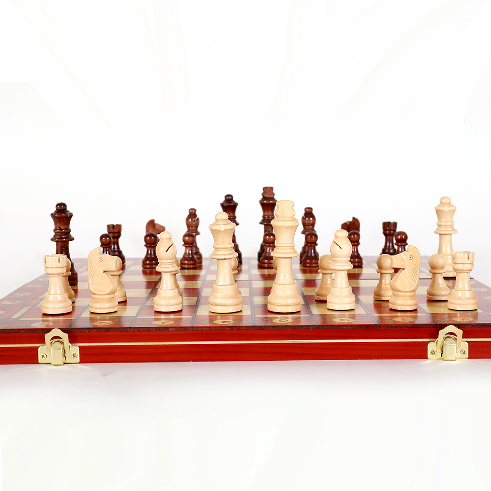 新款磁性国际象棋木质可折叠专业级棋牌桌游玩具厂家跨境详情5