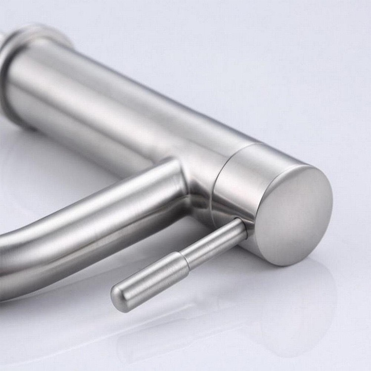 Wholesale 304 stainless steel single-cooling washbasins, faucets, bathroom and balcony household washbasins, washbasins, quick-turn faucets pic 16