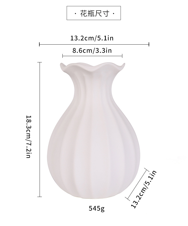 2025 Fresh and elegant Ceramic Vase, creative, fashionable, simple and modern living room, dining table, TV cabinet, dried flower arrangement and flower vase pic 8