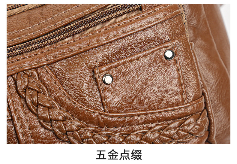 2025中老年妈妈包水洗皮单肩包斜挎包跨境女包潮流外贸女包单肩包详情28