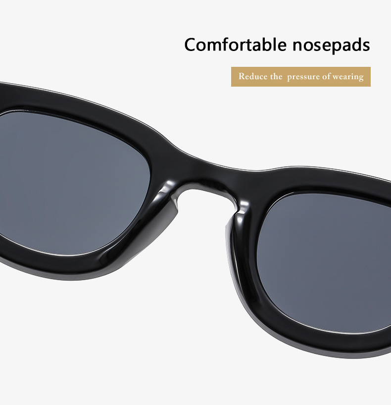 2024夏季新品跨境太阳镜时尚简约几何圆形个性穿搭墨镜防蓝光眼镜详情7