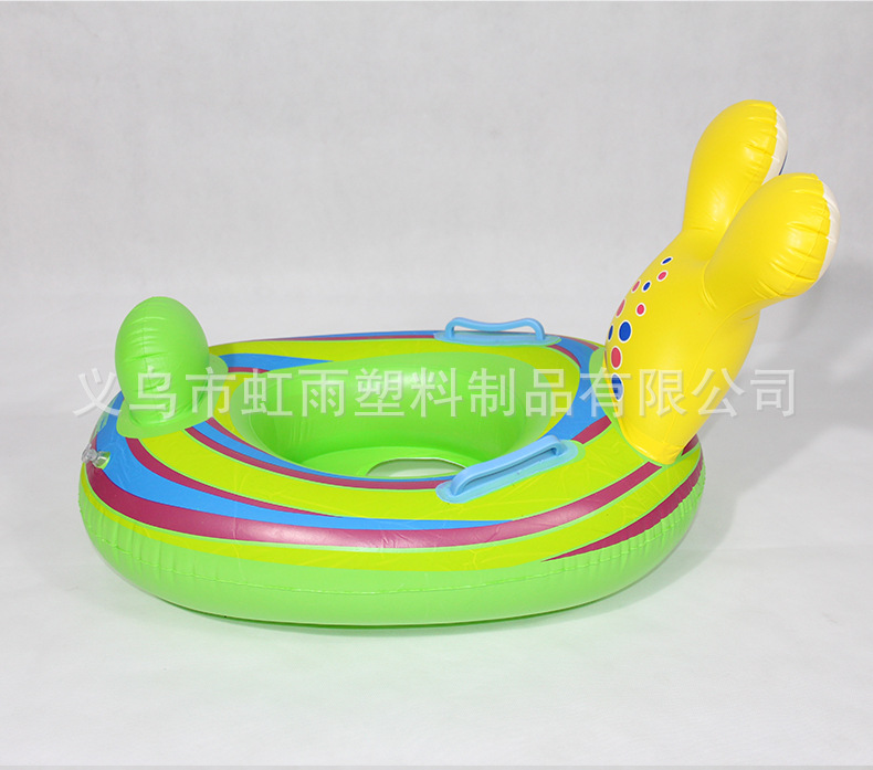 卡通蜗牛艇水上充气儿童玩具座圈带把手防侧翻游泳圈婴儿坐圈批发详情10