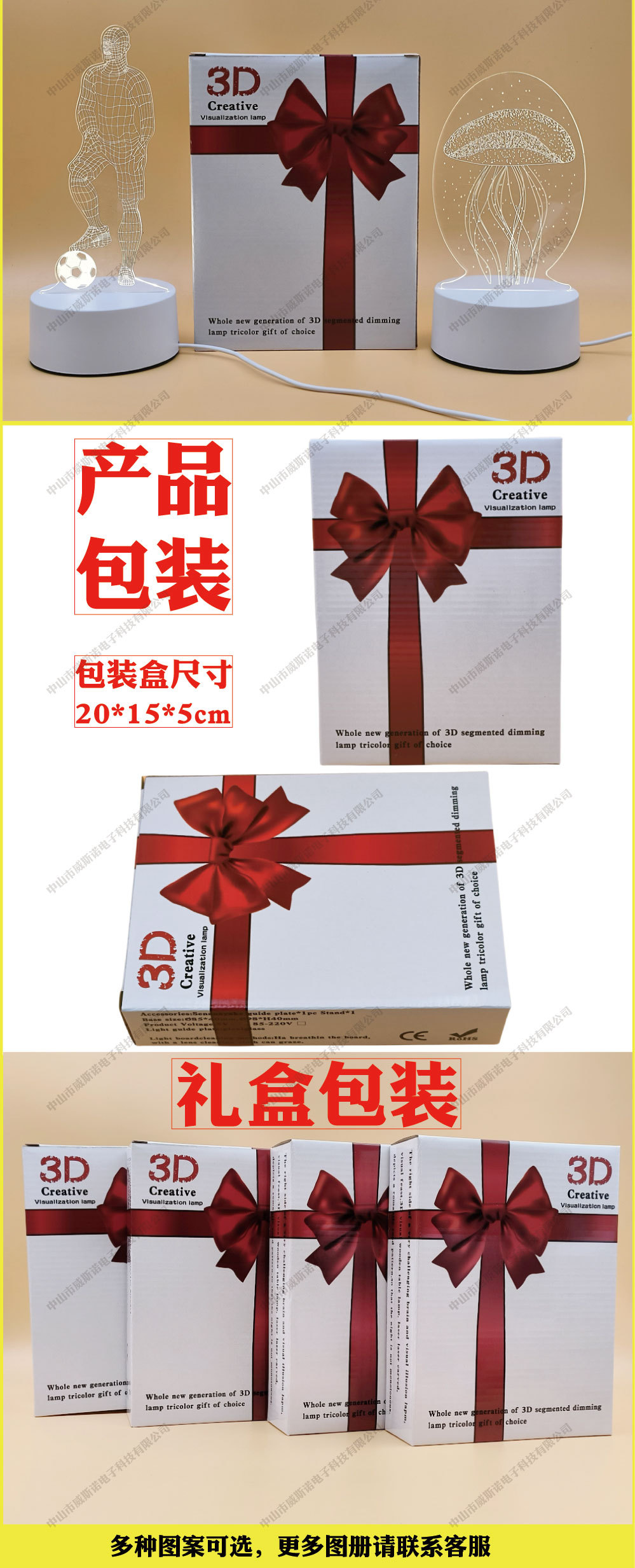跨境电商外贸3d视觉小夜灯批发礼品usb插电床头灯摆件小红书灯led详情2