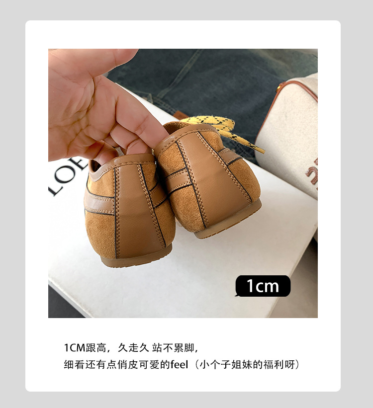 【苏茵茵同款】复古内增高德训鞋2025透气休闲运动女鞋真皮阿甘鞋详情7