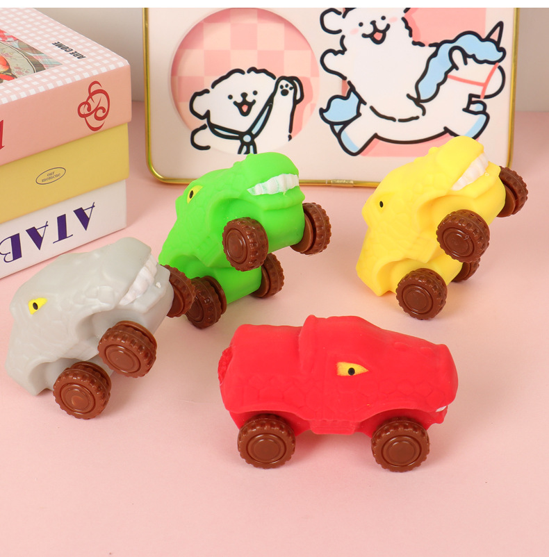 新款儿童解压拉拉车带轮沙子填充滑行车拉拉乐爆款恐龙变形车玩具详情12