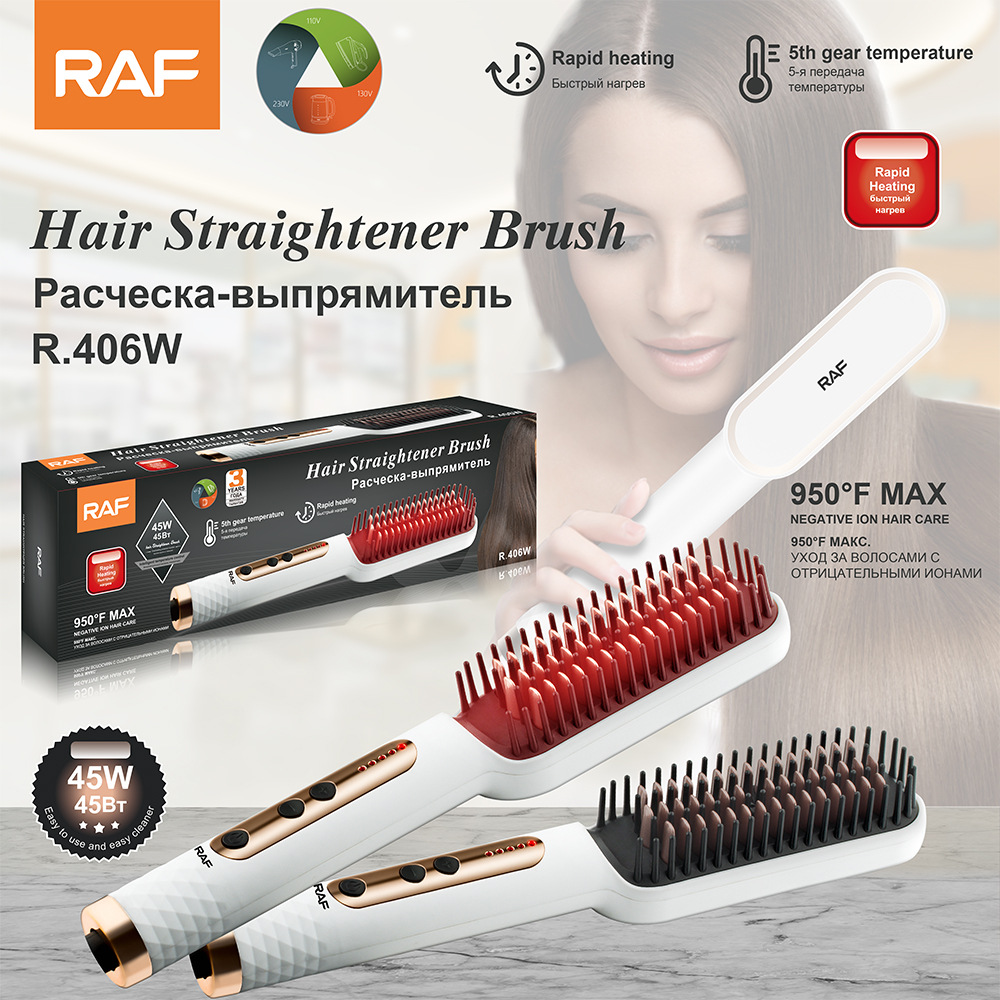 RAF European standard cross-border straightening comb, no damage to hair, dual-purpose for straightening and curling, electric curling iron, straightening device, home use pic 5