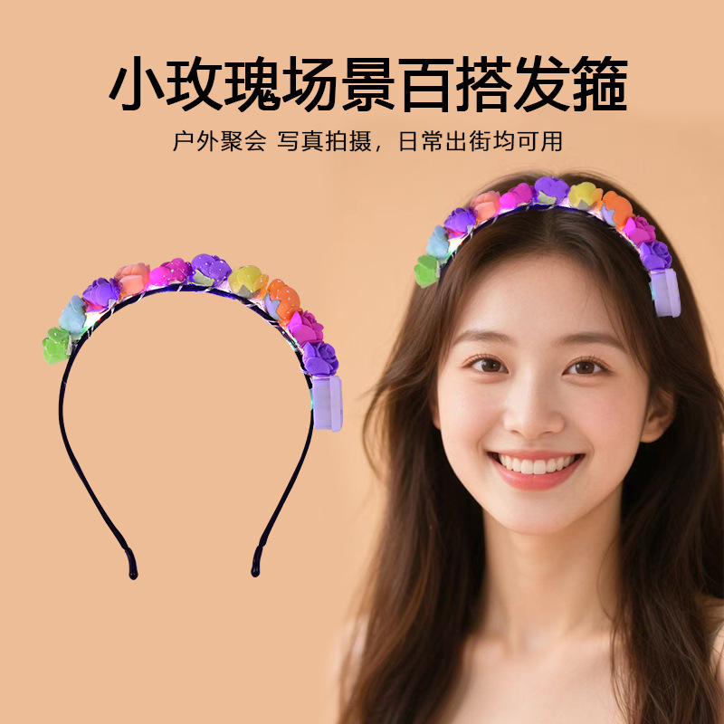 花环头环头饰发箍地推批发扫码活动五一六一幼儿园景点头环头饰详情6