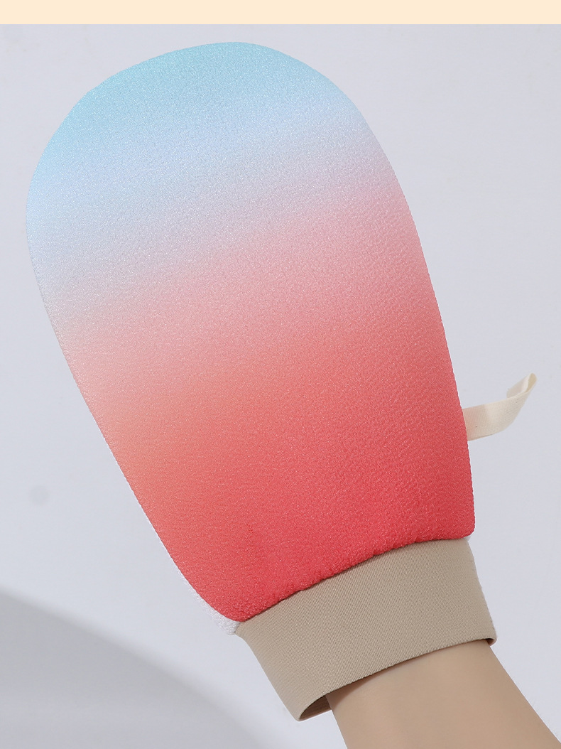 新款彩虹渐变搓澡巾无痛下泥洗澡巾家用搓澡手套高颜值洗澡搓澡巾详情17