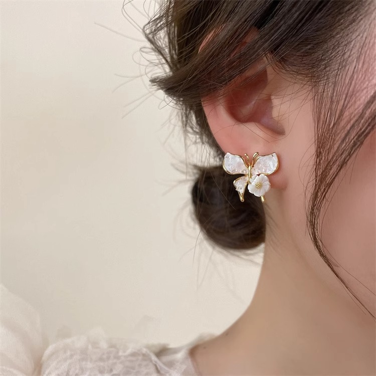 Ins-style pearl earrings for women, 925 silver needle, niche design, butterfly stud earrings, light luxury and high-end feel, earrings, earrings and ear rings pic 67