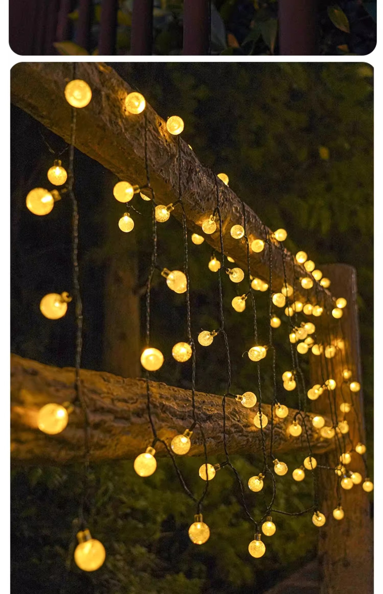 LED solar lights, outdoor bubble garden lights, string lights, waterproof garden villa decoration, star lights, string flashing light strips pic 9