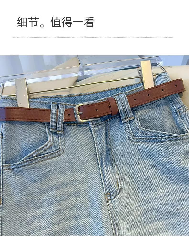 天丝夏季薄款高腰直筒阔腿裤牛仔裤女九分直筒裤子女宽松新款3301详情17