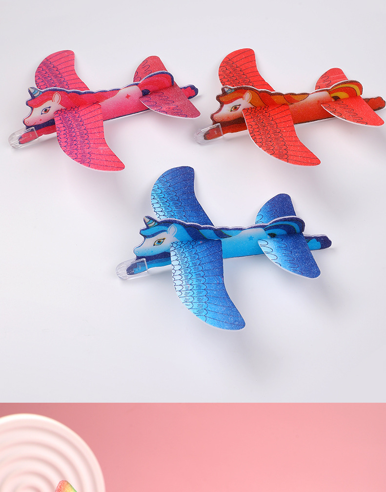 恐龙小飞机DIY手抛滑翔机幼儿益智模型玩具礼品泡沫拼装回旋飞机详情12