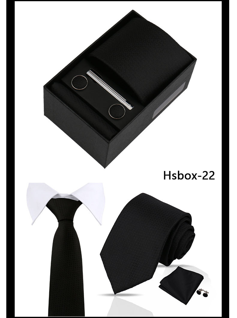 男士商务佩斯利领带口袋巾礼盒套装结婚礼服红色7.5cm手工打结领带配饰详情24