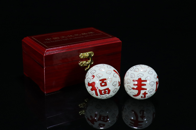 Premium gift box set of Beijing Cloisonne handball outer craft cultural gift Cloisonne low-temperature fitness ball pic 12