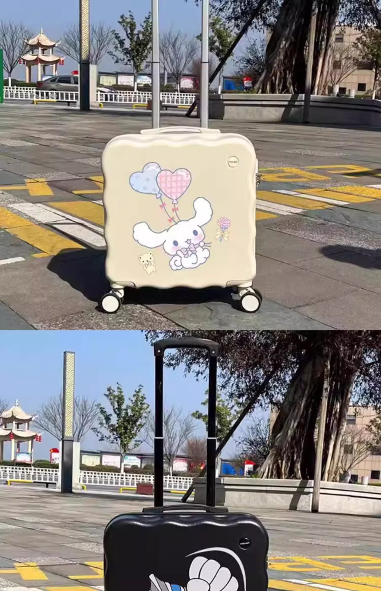 行李箱20寸短期出行小型拉杆箱女儿童卡通旅行箱轻便登机箱男拉链详情8