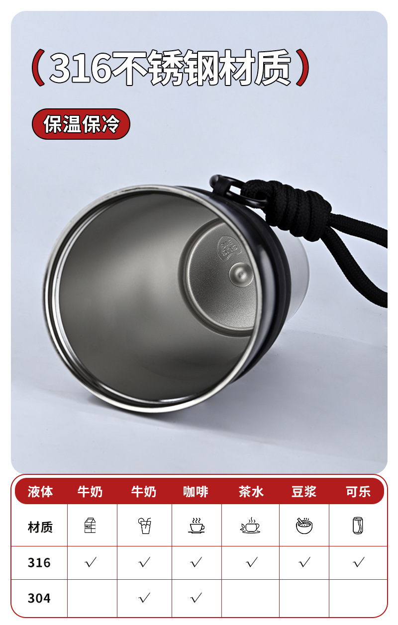 新款不锈钢咖啡杯提绳吸管杯小清新图案女生高颜值保温杯便携水杯详情3
