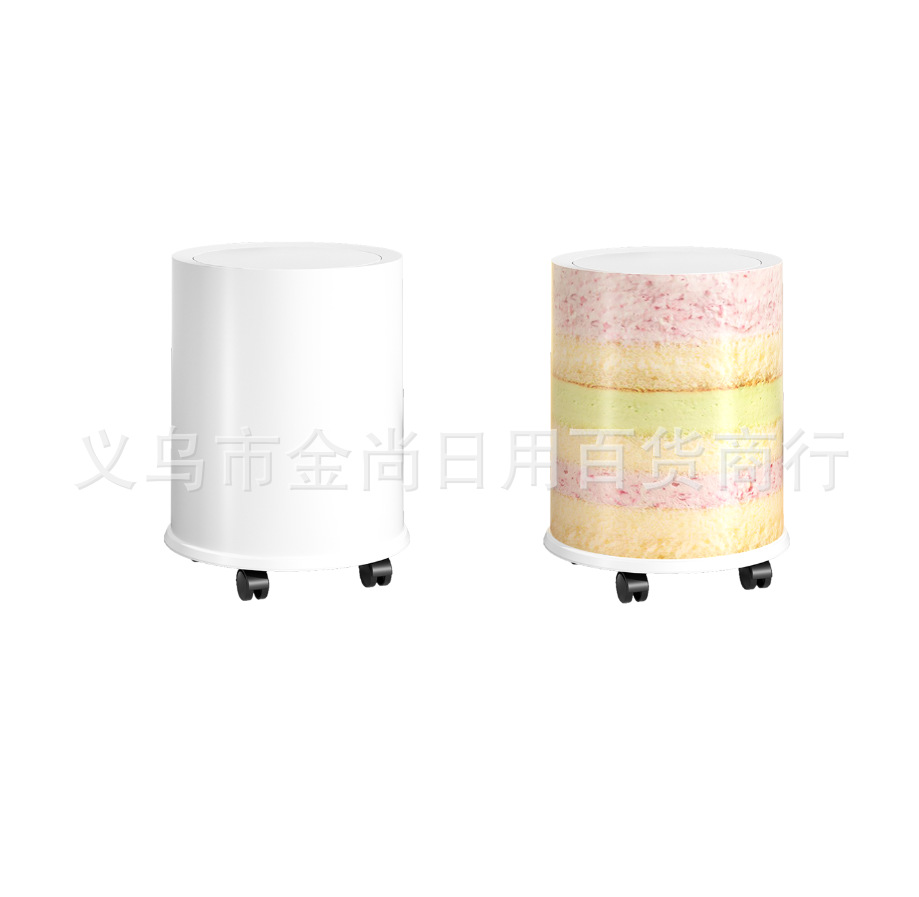 简约图案垃圾桶家用新款高颜值客厅卧室卫生间厕所大容量垃圾桶详情7