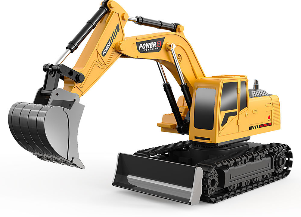 Alloy engineering vehicle, electric remote control excavator, 11-way excavator, truck, reciprocating bulldozer, inertial toy pic 15