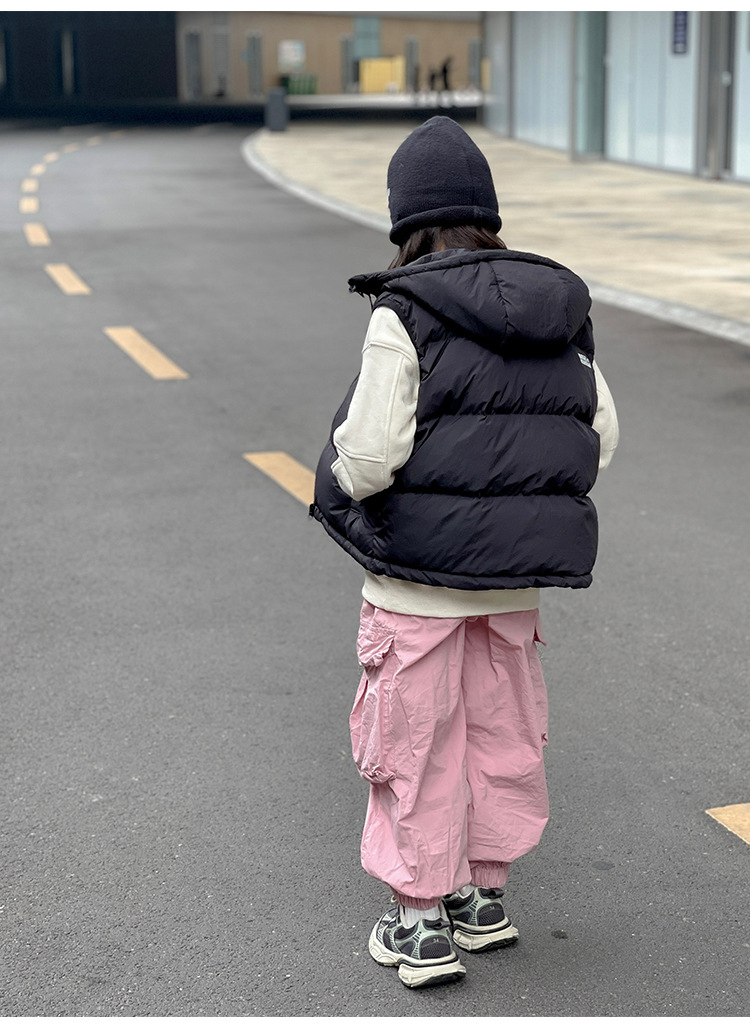 韩国童装儿童羽绒马甲秋装背心外穿男童女童幼儿园背心亲子装坎肩详情31