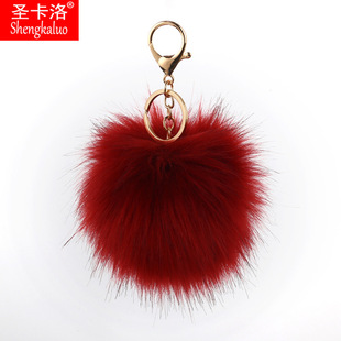 Green mink rabbit imitation rabbit fur ball pendant, artificial fur ball pendant, keychain pendant, luggage hanging decoration, accessories pic 8