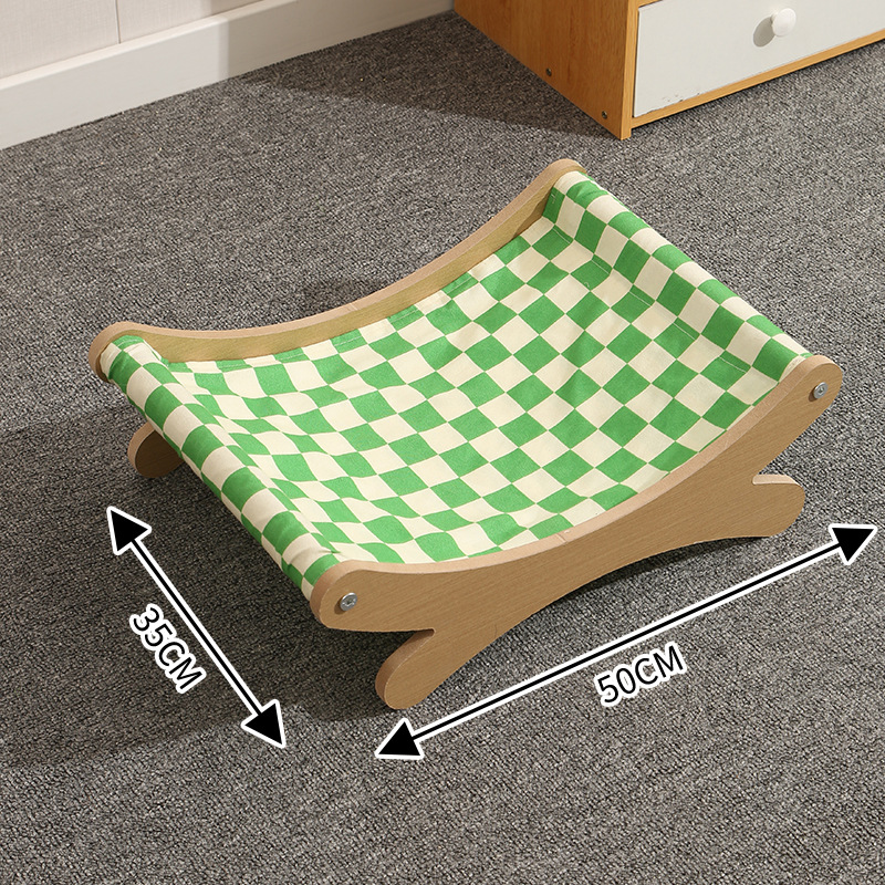 Cross-border supply summer cat rocking beds, pet wooden hammocks, cat rocking chairs, hammocks, factory direct sales, cat beds pic 11