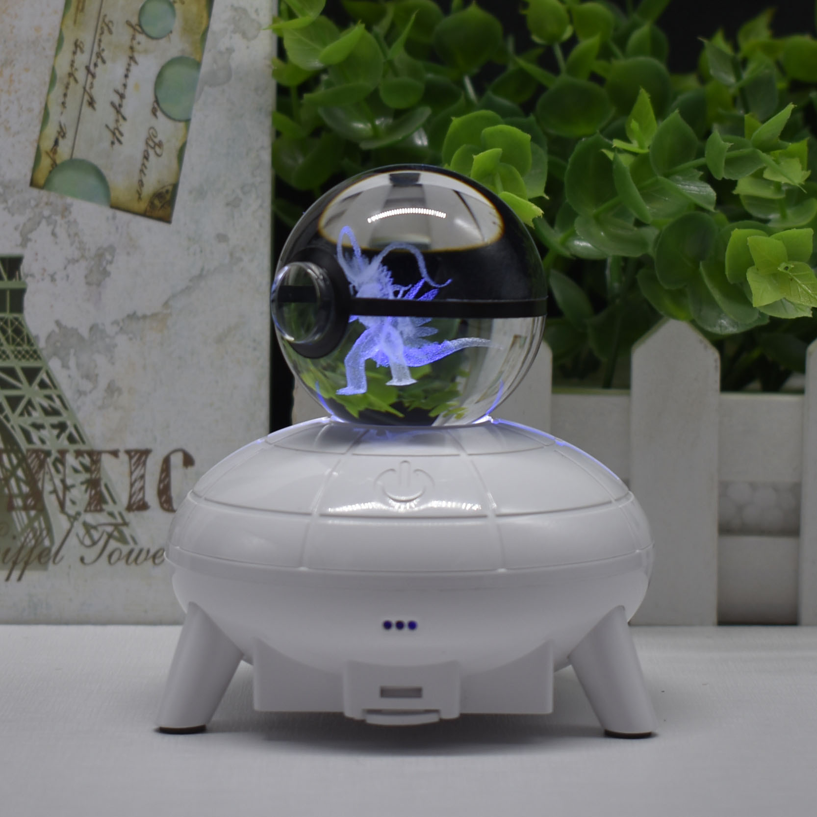 外贸Pokemon精灵宝贝Koraidon故勒顿K9水晶球UFO3D小夜灯多彩底座详情15