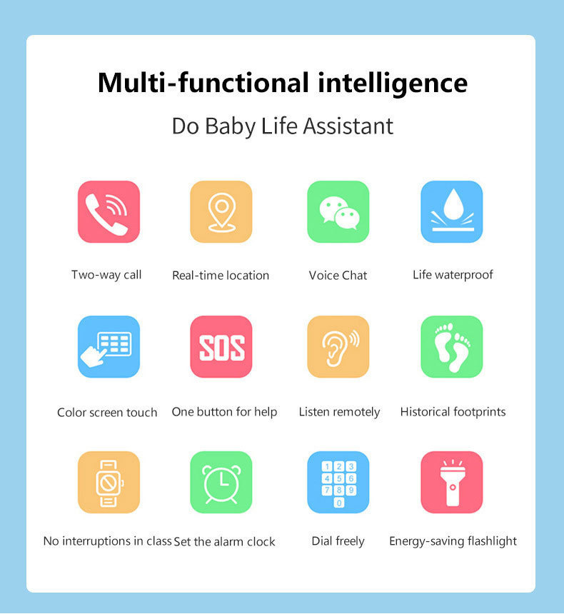 跨境私模LT11新款儿童电话手表 拍照定位外贸多国语儿童智能手表详情2