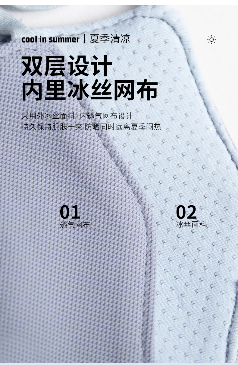 夏季防晒口罩女高颜值时尚立体显脸小脸基尼户外骑行防紫外线面罩详情14
