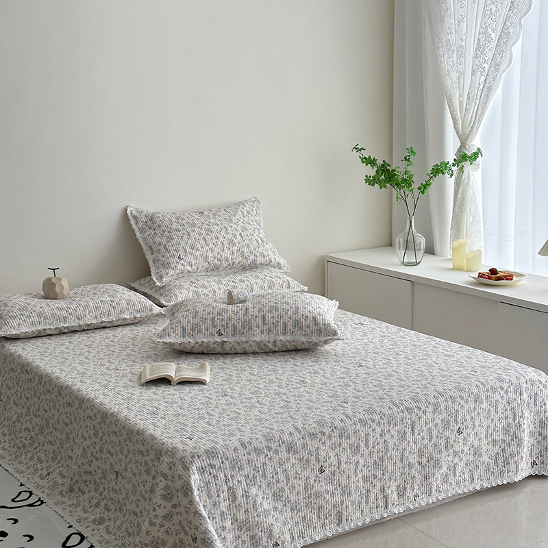 Lisa series, a three-piece set of all-cotton high-temperature sand-washed cotton bed cover, is skin-friendly, breathable and suitable for all seasons pic 24