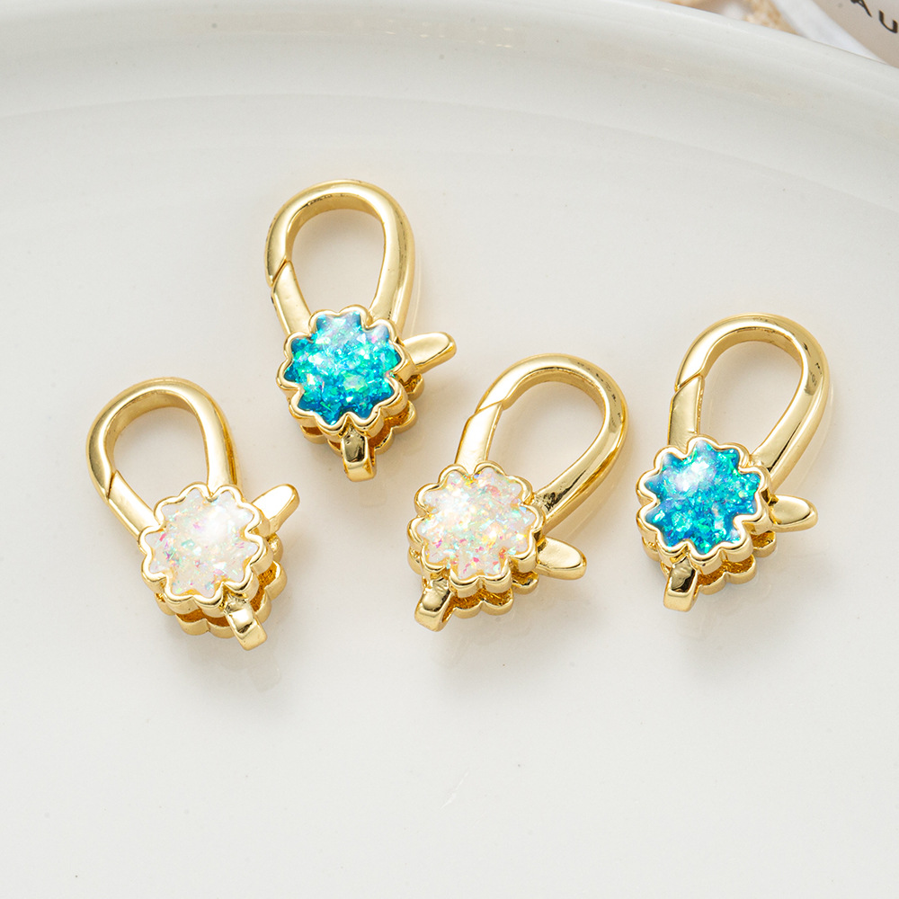 diy copper plated 18k real gold double-ring pearl string necklace clasp, jewelry, handcrafted bead necklace accessory pic 17