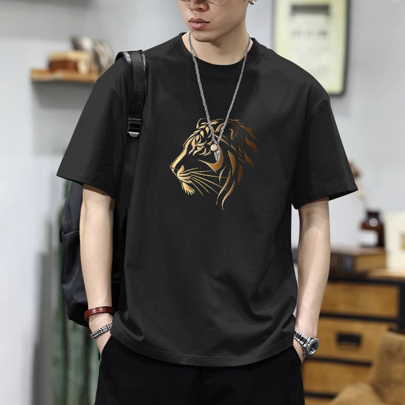 Pure cotton summer new versatile loose short-sleeved T-shirt, cool half-sleeved top for male students, simple and trendy Hong Kong-style T-shirt pic 8