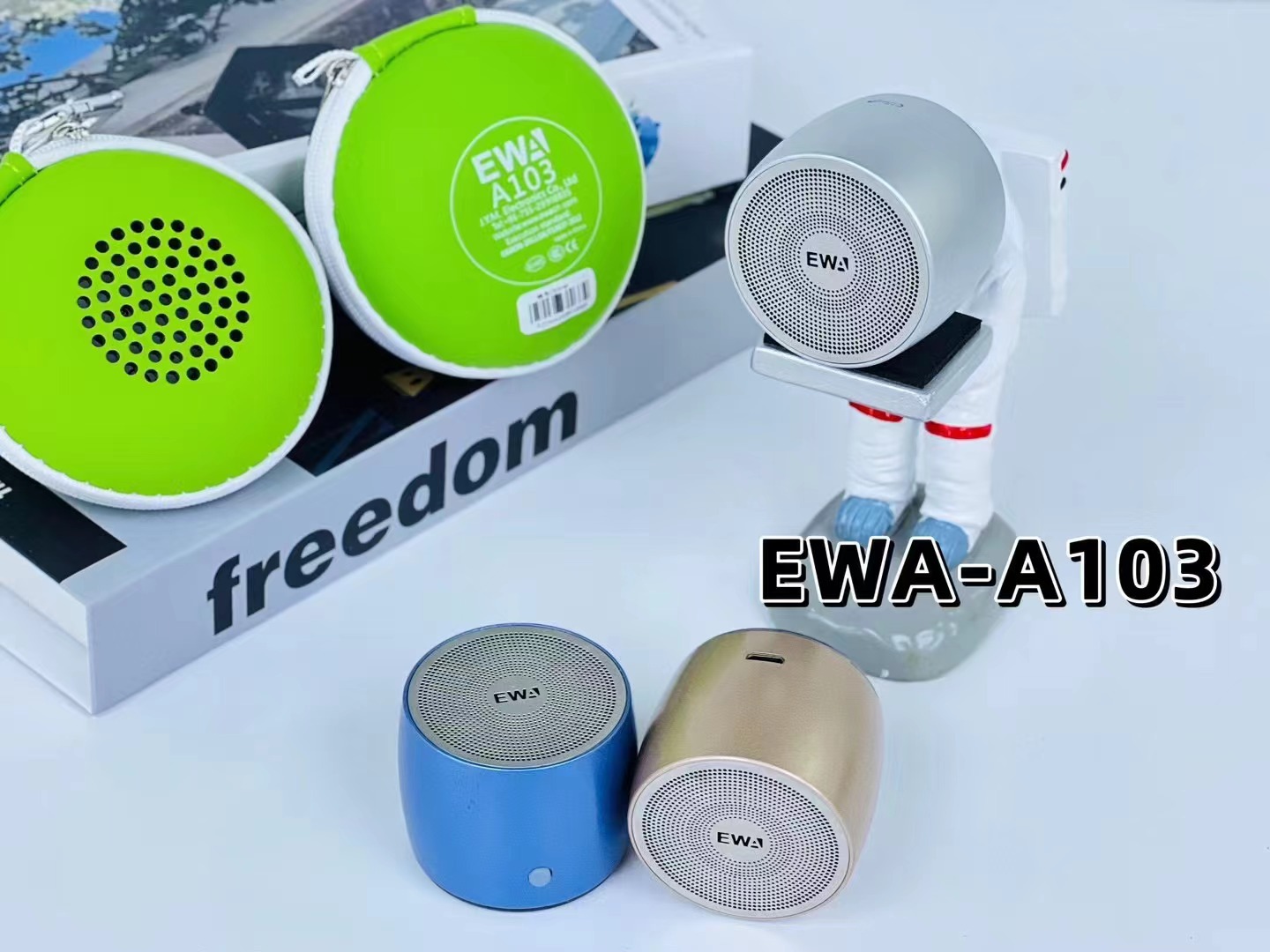 The newly upgraded Type-C interface EWA-A103 mini Bluetooth outdoor portable super low-frequency metal Bluetooth speaker pic 24