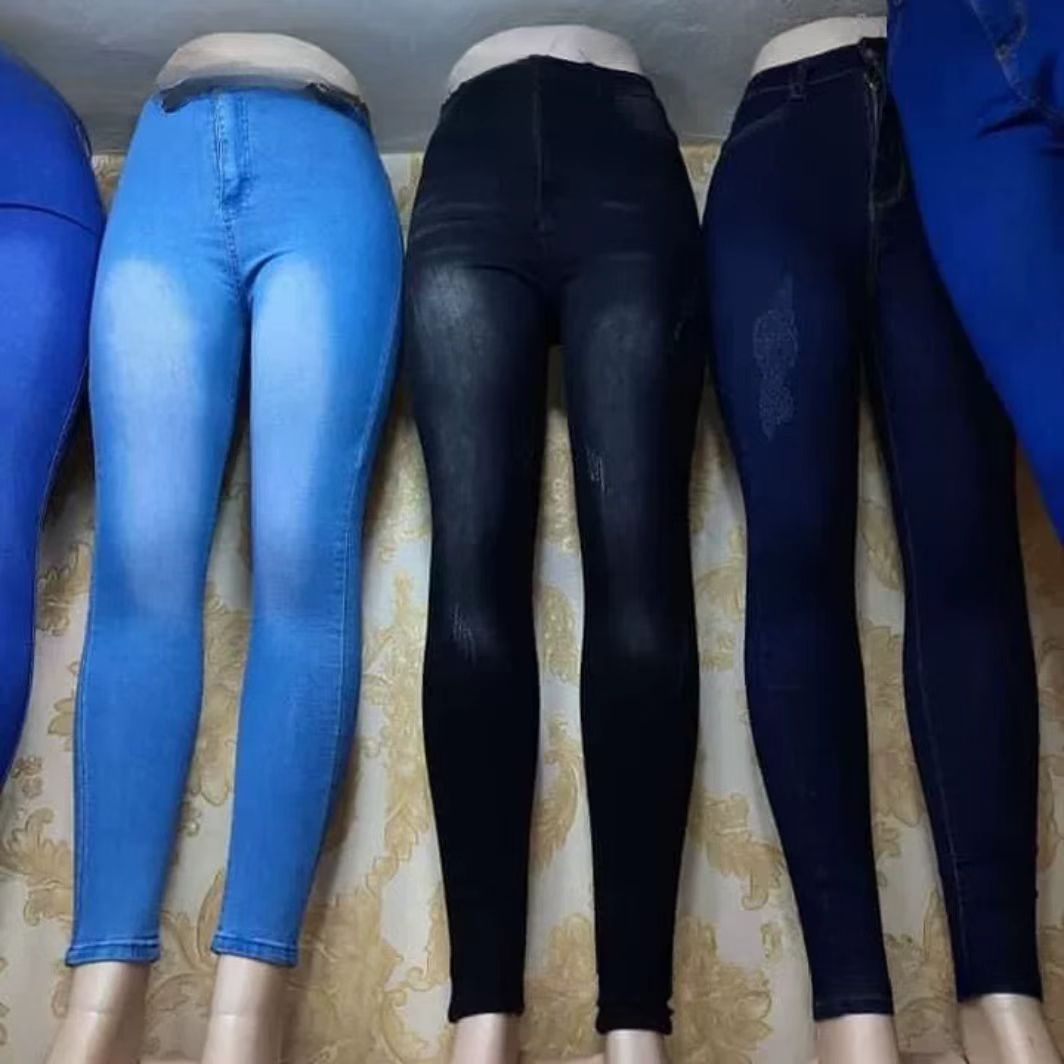 女士牛仔长裤外贸提臀修身弹力小脚裤批发Ladies skinny jeans详情8