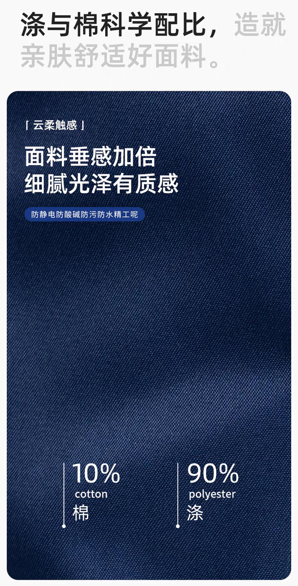 春秋季防水防静电防酸碱工作服套装男女劳保服耐磨耐脏耐腐蚀工装详情8